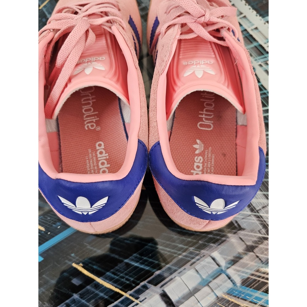 Adidas Gazelle J 'Semi Pink Spark Lucid Blue' kids' Size 5.5 IG9153 - Picture 4 of 10